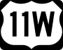 U.S. Route 11W marker