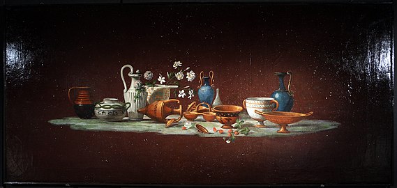 Nature morte avec vase antique et fleurs (1780) Atelier des pierres dures Florence
