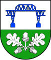 Eisenbahnhochbrücke (im Wappen von Hochdonn DE)