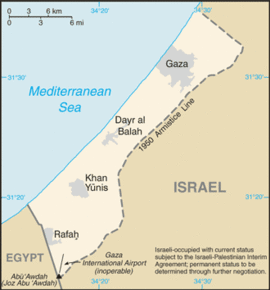 Poziția localității Gaza Orașul Gaza