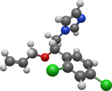 Chemical structure of enilconazole 3D