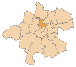 Lage des Bezirks Bezirk Eferding im Bundesland Oberösterreich (anklickbare Karte)