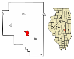 Location in Moultrie County, Illinois
