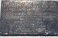 A memorial placard next to the cathedral in Chillán commemorates the victims 50 years later