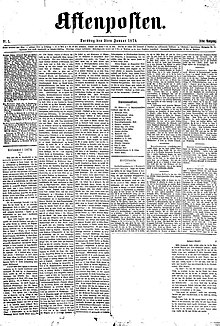 Aftenposten vom 2. Januar 1879