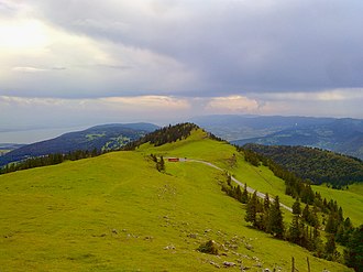 Col du Chasseral vom Chasseral Ouest