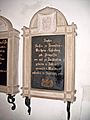 Epitaph der 2. Gattin, Fürstin Sophie geb. von und zu Lichtenstein