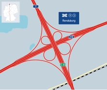 Interchange Germany - Autobahnkreuz Rendsburg.svg