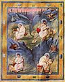 Los cuatro evangelistas, Evangelio de Aquisgrán, Renacimiento carolingio, siglo IX