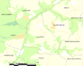 Mapa obce Louâtre