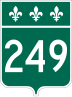 Route 249 marker
