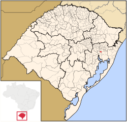Localização de Sapucaia do Sul no Rio Grande do Sul