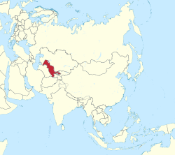 Location of Uzbekistan