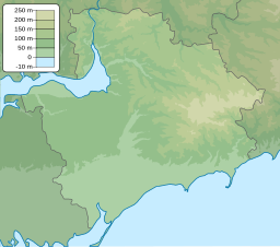 Location of an estuary in Ukraine