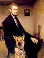 Image 27Self-portrait with Dog (Autoportret sa psom) by Miroslav Kraljević (1910) Modern Gallery, Zagreb (from Culture of Croatia)