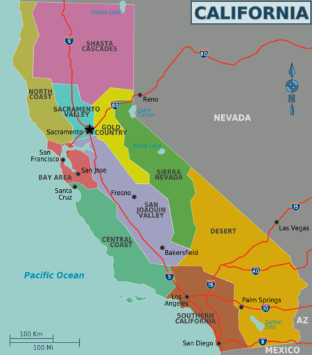 Die 10 Reiseregionen Kaliforniens