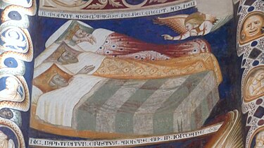 Affreschi dell'abside, I Re Magi svegliati dall'angelo