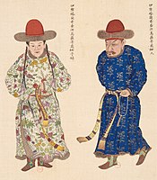 Uyghur people from Ili, Taleqi, Chahan and Wusu. Huang Qing Zhigong Tu, 1769.[208]