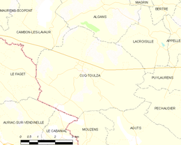 Cuq-Toulza – Mappa
