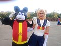 Cosplays de Norakuro y Usagi Tsukino de Sailor Moon en el Mangafest Sevilla 2023.