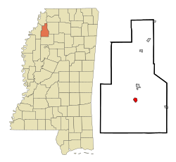 Location of Lambert, Mississippi