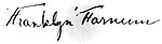 Cursive signature in ink