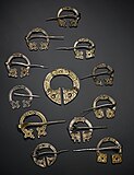 Brooches from St Ninian's Isle Treasure, Pictish horde, mid-8th century