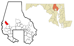 Location of Reisterstown, Maryland