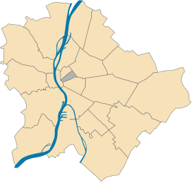 Lage des VII. Bezirks in Budapest