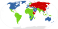 Image 71The world map of military alliances in 1970s: Western allies (blue), Non-aligned countries (green) and Soviet allies (red) (from 1970s)