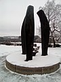 Denkmal (Bronze), von Lucien Wercollier im KZ Hinzert