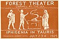 Forest Theater Iphigenia in Tauris poster