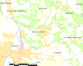 Poziția localității Fontcouverte