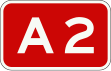 A2 motorway shield}}