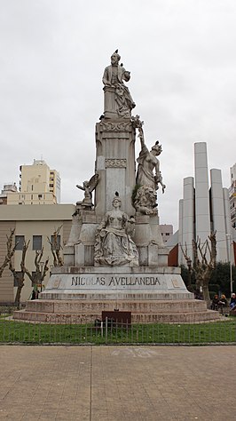 Het Nicolás Avellaneda monument op het plein Plaza Adolfo Alsina in Avellaneda