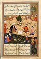Xamece de Tabriz é retratado nessa pintura de 1500 jogando xatranje
