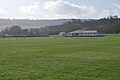 Sports Ground field and club house, with the bowling green to the left