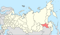 Ligging van Amoer-oblast in Rusland