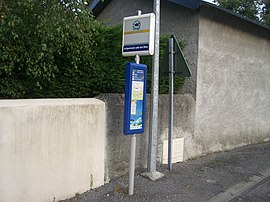 Terminus of Buis route 12 at the Community Hall