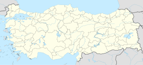 Map showing the location of Köprülü Canyon National Park