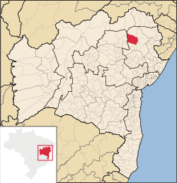 Localização de Monte Santo na Bahia