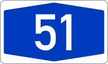 Bundesautobahn 51 number.svg