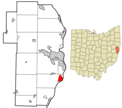 Location of Brilliant in Jefferson County and in the state of Ohio