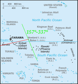 Mapa de região do Pacífico
