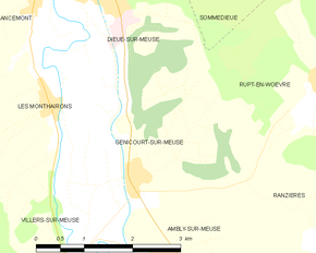 Poziția localității Génicourt-sur-Meuse