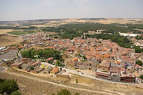 Vista da aldeia de Peñafiel (Valladolid)