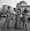 Image 120Fashion models in Leipzig, GDR, 1972. One of the girls is modelling a "maxi" dress. (from 1970s in fashion)