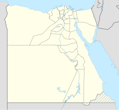 Mapa konturowa Egiptu, po lewej znajduje się punkt z opisem „Al-Farafira”