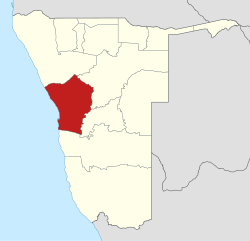 Alueen sijainti Namibiassa
