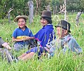 Guambía people relaxing in Colombia